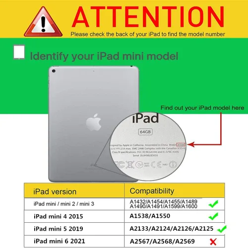 Vista 3 de Funda de TPU para iPad mini 4 / iPad mini 5 (5ª generación 2019), apagado y encendido automático con soporte para lápiz Apple [antihuellas]