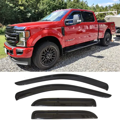 Vista 15 de Protector de lluvia solar Deflector de viento para ventana Ford F150 1997-2003 Super/Extended Cab 1997-1999 F250 Light Duty Super/Extended Cab, 4