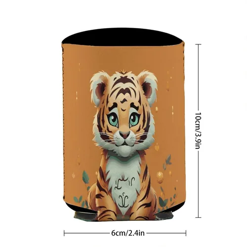 Vista 3 de Year of The Tiger Funny Tiger Coffee Cup Sleeve Reusable Iced Coffee Sleeve Cup Insulator Non-slip Standard Can Sleeves Impermeable Beer Bottle