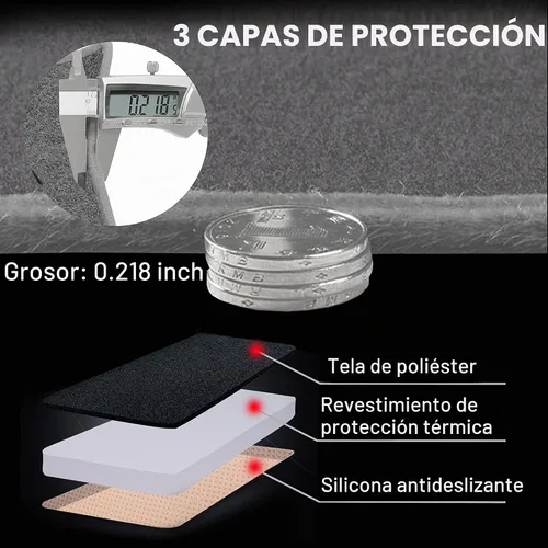 Vista 5 de Cubierta para salpicadero para accesorios Toyota Tacoma 2016-2022 2023, alfombrilla para salpicadero, alfombrilla para consola central, alfombrilla