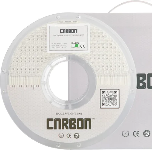 Vista 24 de Filamento para impresora 3D PLA+ de grado alimenticio certificado – CARBON by Comfy Materials – Probado en laboratorio, compatible con la FDA, apto
