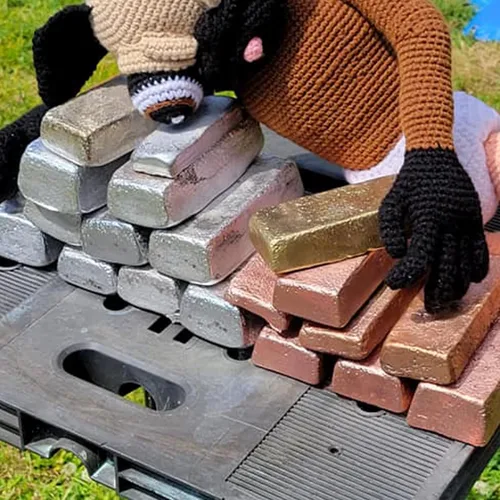 Vista 6 de GongYi 4 moldes de lingote de grafito (2.2 lbs) crisol para moldeo de fundición, metal de cobre, oro, plata, aluminio, latón (4 x 2 x 1 pulgadas)