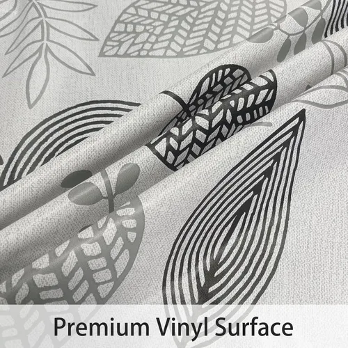 Vista 106 de LIBERECOO Mantel redondo de vinilo ajustable con reverso de franela, borde elástico, impermeable, resistente a las manchas, mantel lavable