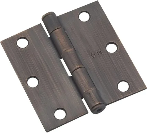 Vista 12 de Richelieu 820FBB Onward (Paquete de 2) Bisagra de embutir completa de 3 pulgadas (76 mm) para puerta interior, esquina cuadrada, acabado negro