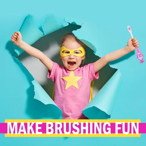 Vista 4 de Ventosa de cepillo de dientes para niños, cepillo de dientes para niños con cerdas suaves, ventosas para un fácil acceso, cepillos de dientes