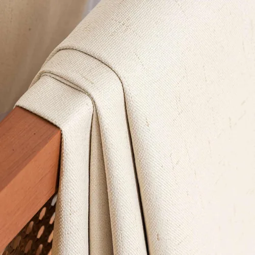 Vista 4 de H.VERSAILTEX Cortina 100% opaca para dormitorio, 63 pulgadas de largo, con ojales, cara de lino, bloqueo de luz completa, cortina para sala de Arena