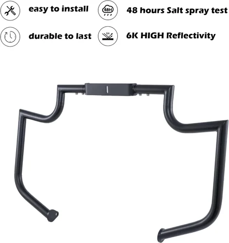 Vista 2 de Kinglemc Barra de choque Protector del motor Barra de carretera para Honda VTX1800 VT1800C VTX1800F 2002-2008 (negro)