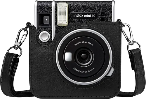 Vista 9 de Fintie Funda protectora para cámara instantánea Fujifilm Instax Mini 40 – Funda de piel vegana premium con correa ajustable extraíble