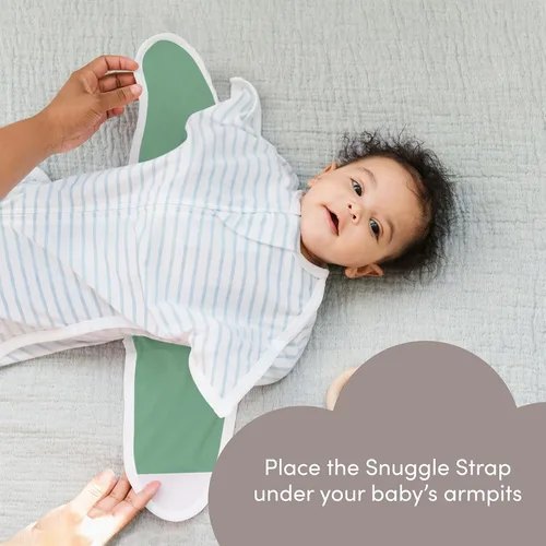 Vista 4 de SleepingBaby Zipadee-Zip Snuggle Strap - Accesorio de manta portátil para envolver de transición - Talla única, albahaca