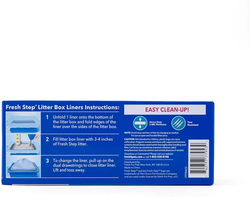 Vista 5 de Fresco Paso Cordón Cat Litter Box Liners, perfumado, tamaño jumbo, 36" x 19" - 7 unidades por caja, 2 cajas