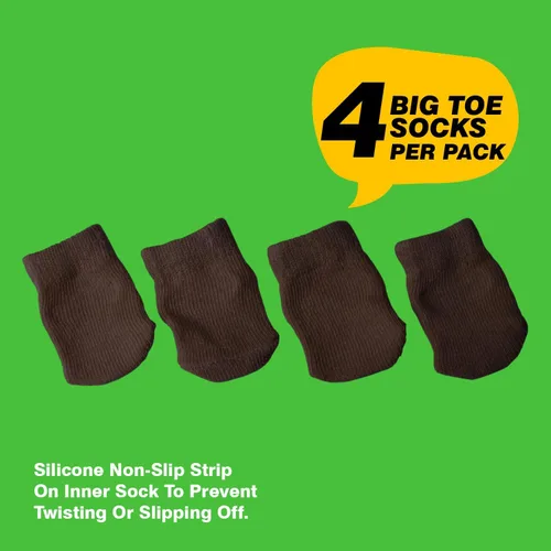 Vista 6 de BOUNCEBACK BIG TOE - Calcetines protectores de algodón suave para uñas encarnadas, úlceras diabéticas, agarre interior antideslizante