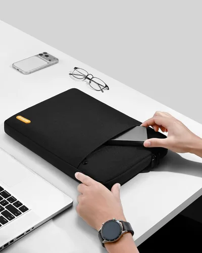 Vista 6 de Bagasin Funda para laptop de 13 pulgadas compatible con MacBook Air M4 M3 M2 M1 2025-2018 / Pro M2 M1 2025-2016, bolsa vertical de poliéster