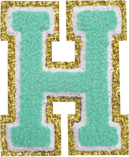 Vista 89 de Parches de letras con plancha, 3 piezas de letras de chenilla para chaquetas, parches de letras universitarias, parches de letras de Letterman