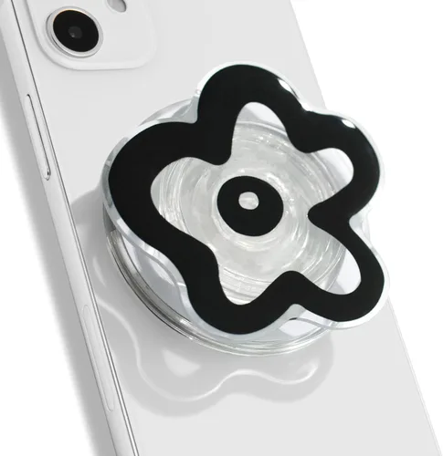 Vista 13 de OnTheGrip Lindo Diseño Transparente en Forma de Flor de Margarita Soporte de Teléfono Móvil Plegable Multifuncional para Smartphone, Tablet