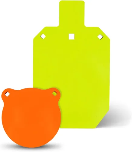 Vista 9 de Highwild Objetivos de Tiro de Acero AR500 Combo Blancos Metálicos Gong Silueta para Campo de Tiro Exterior