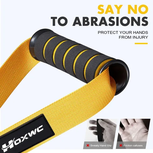 Vista 6 de Bandas de resistencia, banda de resistencia resistente con anclaje de puerta, asas, bandas de ejercicio para entrenar hombres y mujeres, ideal