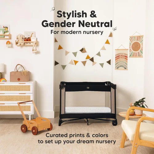 Vista 6 de Sábanas ajustadas para Pack and Play - Paquete de 2 sábanas mini para cuna para Pack N Play, colchón 38x26, ropa de cama suave y acogedora