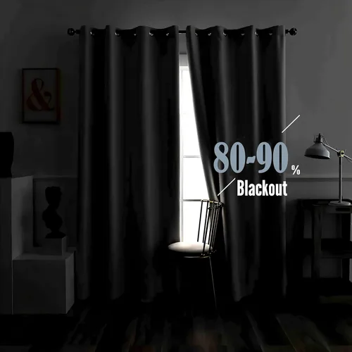 Vista 6 de Cortinas hexagonales blancas y negras, cortinas opacas geométricas para dormitorio, cortinas de ventana modernas, cortinas abstractas llamativas