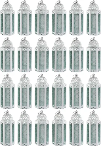 Vista 121 de VELA LANTERNS Farol portavelas decorativo, marroquí, gótico, morado, de 10.5 pulgadas, para mesa o colgar, decoración de Ramadán, decoración