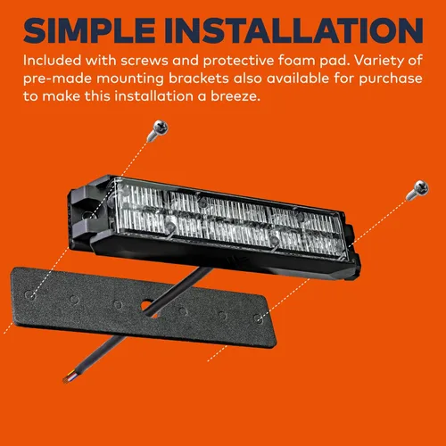 Vista 6 de NanoFlare - Cabezal de luz estroboscópica intermitente LED púrpura de 5.25 pulgadas y 6 W clase SAE 1 72 modos de flash multiunidades sincronizables