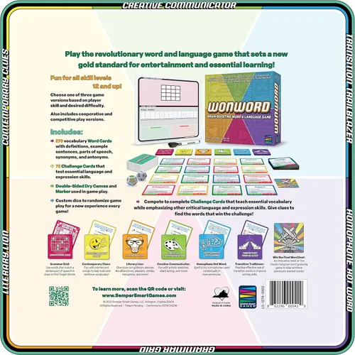 Vista 2 de Semper Smart Games Wonword Brain-Boosting Word Game. Vocabulario esencial, lenguaje crítico y expresión creativa hecha divertida para 12 años