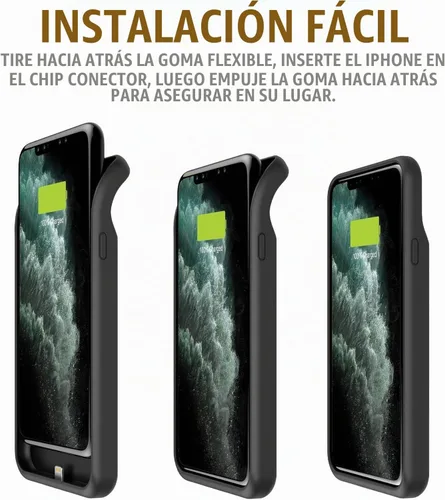 Vista 7 de Alpatronix Funda de batería para iPhone 12 Pro y iPhone 12 (6.1 pulgadas), funda protectora resistente y delgada de carga extendida portátil