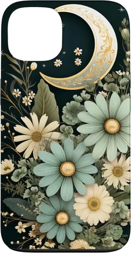 Vista 7 de Sage Green Wildflower Floral Moon Flower Botanical Case for iPhone 17