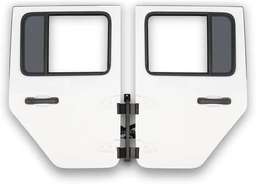 Vista 3 de Surco ADH1002 - Percha de almacenamiento de puerta de montaje en pared de lujo, compatible con puertas delanteras y traseras Jeep Wrangler YJ, TJ