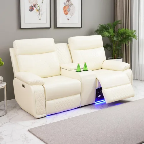 Vista 15 de Juego de sofá reclinable eléctrico, juego de sofá y silla reclinable de cuero, juegos de muebles de sala de estar, muebles de lujo de 3 piezas