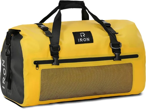 Vista 11 de BORLENI Bolsa de lona impermeable para motocicleta, bolsa trasera de equipaje con gran espacio de almacenamiento, cierre superior enrollable
