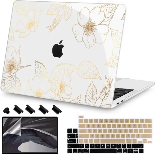 Vista 12 de Teryeefi para MacBook Pro Funda de 13 pulgadas 2022 2021 2020-2016 A2338 M2/M1 A2251 A2289 A2159 A1989 A1706, Funda rígida transparente para laptop