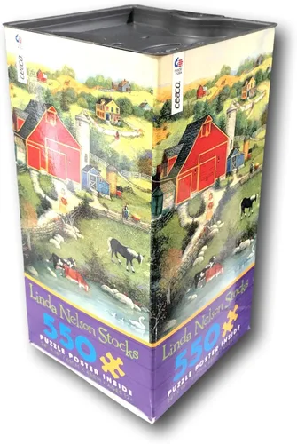 Vista 2 de Ceaco Linda Stock Nelson Sweet Meadowland - Rompecabezas con caja de torre de póster de 550 piezas