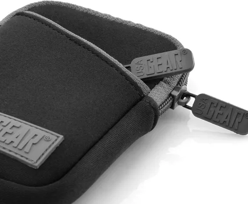 Vista 7 de USA Gear Funda para reproductor de MP3 compatible con Apple iPod Touch, iPod Nano, Innioasis Y1, Walkman, Aiworth, cable USB, auriculares, fundas