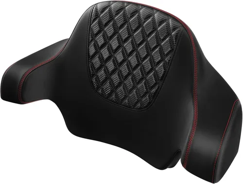 Vista 11 de C.C. RIDER Black Diamond Sissy Bar - Almohadilla de respaldo envolvente King Chopped Trunk compatible con Harley Touring Tour Trunk Road King FLHR