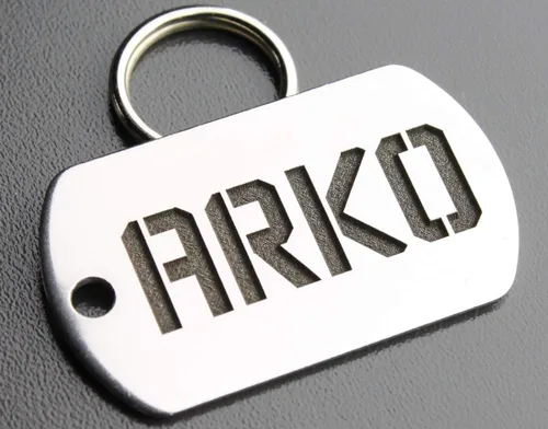 Vista 12 de Etiquetas de identificación de mascotas personalizadas con grabado profundo de acero inoxidable, etiquetas de perro delanteras y traseras