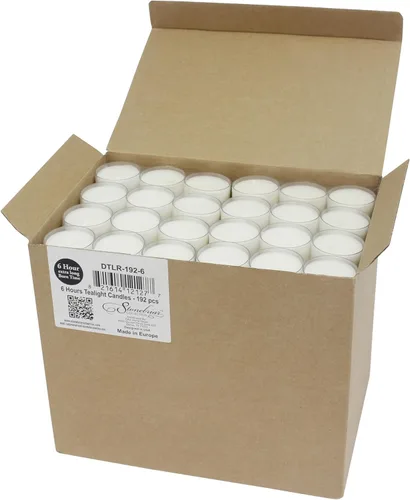 Vista 2 de Stonebriar Paquete de 24 velas de té transparentes sin perfume de larga combustión sin humo con 6 a 7 horas de tiempo de combustión extendido