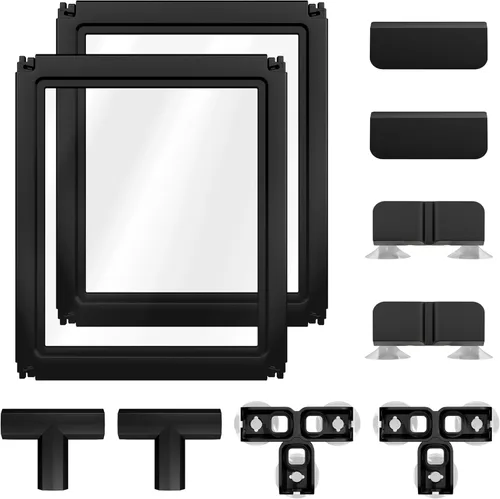 Vista 10 de FXW AuraSpace - Cerca acrílica para perros pequeños, para interiores, 24 pulgadas, 2 paneles, incluye 1 puerta y 1 panel, color negro