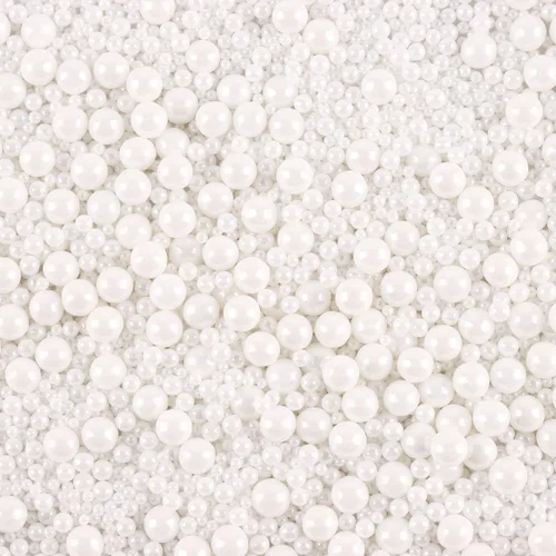 Vista 15 de Gránulos comestibles de Nonpareils azules y blancos de 2mm, mini perlas para decorar pasteles, caramelos de azúcar, galletas, magdalenas