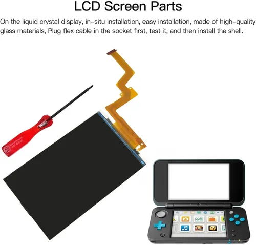 Vista 5 de Nueva pantalla LCD superior superior inferior reemplazo para Nintendo 2DS XL/LL 2017 con herramienta de apertura