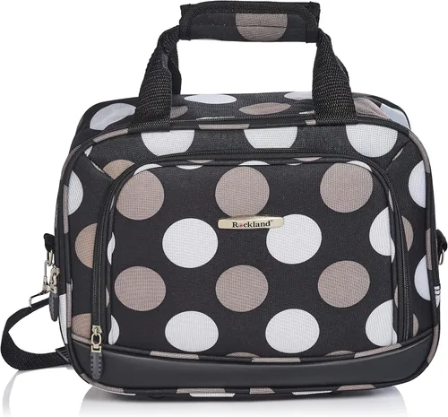 Vista 6 de Rockland, juego de equipaje de dos piezas, negro, (New Black Dot)), F102-NEWBLKDOT