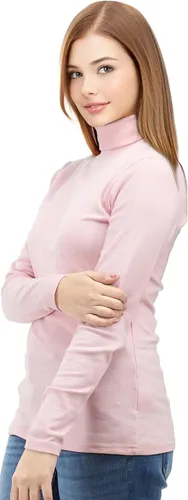 Vista 2 de NY Threads Camisa de manga larga con cuello alto para mujer, ajustada, térmica, capa base