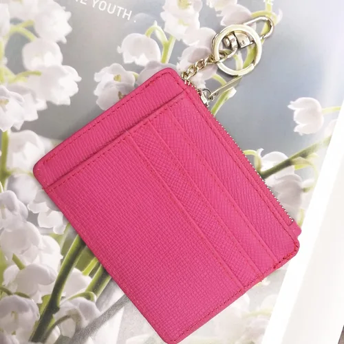 Vista 7 de Monedero delgado con bloqueo RFID, con bolsillo frontal para monedas, tarjetero, para mujer