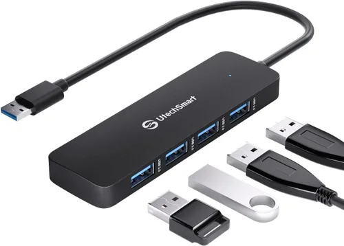 Vista 9 de UtechSmart Adaptador HDMI a USB C, concentrador USB C 4 en 1, adaptador HDMI dual con adaptador 4K, USB C a USB para MacBook Pro Air, Dell, HP