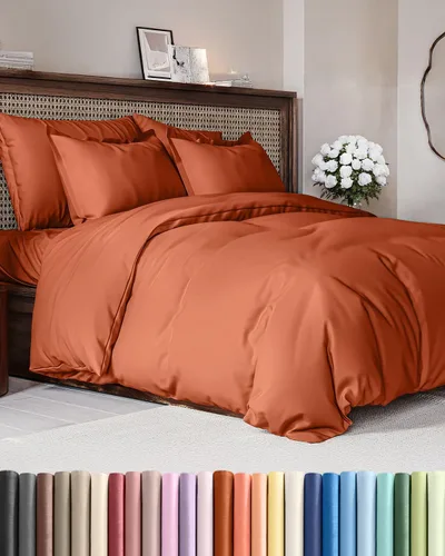 Vista 126 de Juego de funda de edredón tamaño Queen - Funda de edredón extra suave tamaño Queen 90 x 90 con 2 fundas de almohada - Ropa de cama de hotel de lujo