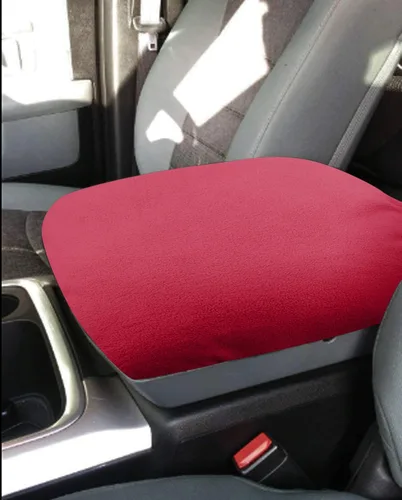 Vista 5 de Funda protectora suave para reposabrazos de consola central, compatible con camionetas Dodge Ram 1500 2500 3500 4500 5500 1993-2023, color rojo