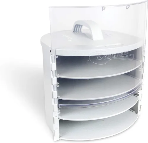 Vista 8 de Caja fuerte para tartas, pasteles, postres de viaje y almacenamiento, estante ajustable