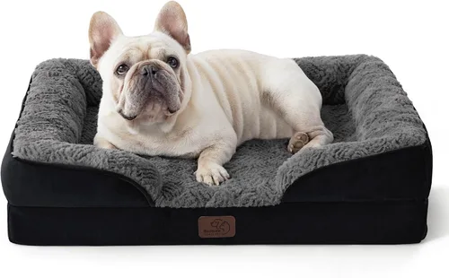 Vista 51 de Bedsure Cama ortopédica para perros de tamaño mediano – Cama lavable para perros medianos y gatos, impermeable, cómodo sofá para mascotas con funda