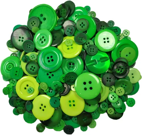 Vista 8 de Aproximadamente 600-700 piezas de botones navideños para manualidades con 2 y 4 agujeros, botones redondos para manualidades para decoraciones