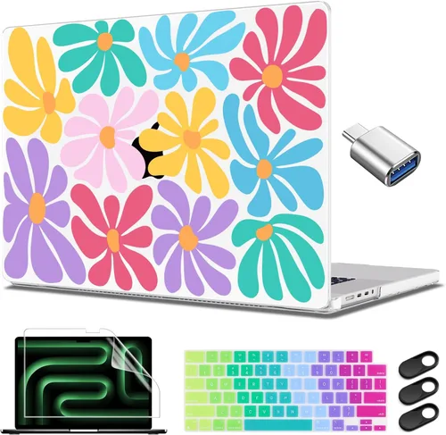 Vista 40 de CISSOOK Funda para MacBook Pro de 14 pulgadas 2025-2021 Release M5 A3434 M4 A3401 A3112 A3185 M3 A2918 A2992 M2 A2779 M1 A2442, carcasa rígida