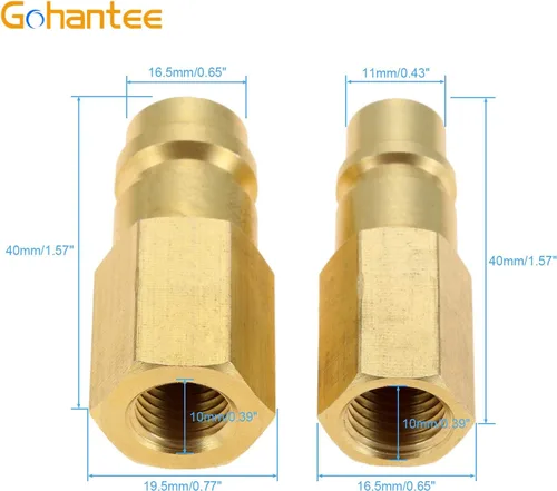 Vista 6 de gohantee R12 R22 R502 Tornillo a R134A Válvula Adaptadora de Conversión Rápida, Kit de Conversión R12 a R134A, Interruptor Adaptador R12 R22 R502 a